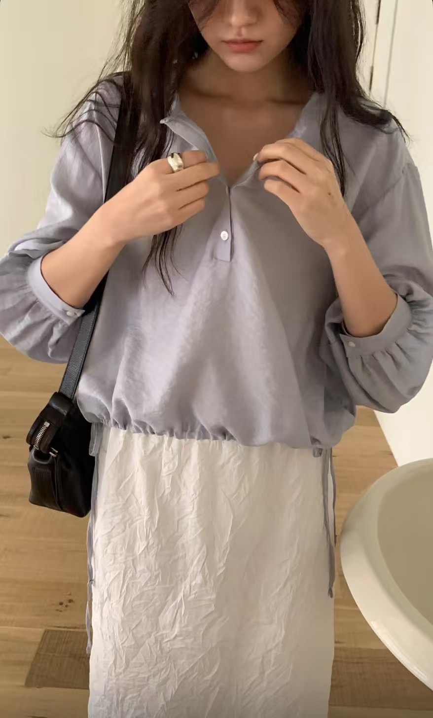 DE ONDO韓國代購女裝新品真品職業時尚推薦25春夏襯衫蕾絲衫DE ONDO襯衫/蕾絲衫