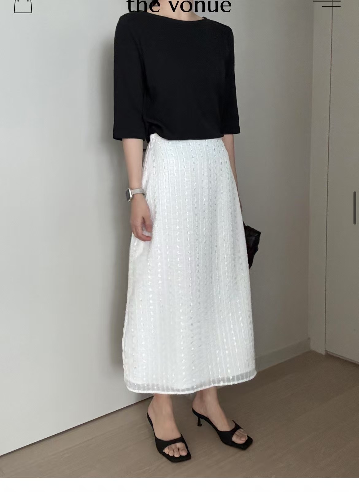 DE ONDO東大門實拍女裝新款時尚人氣真品職業25春夏熱賣長裙DE ONDO長裙