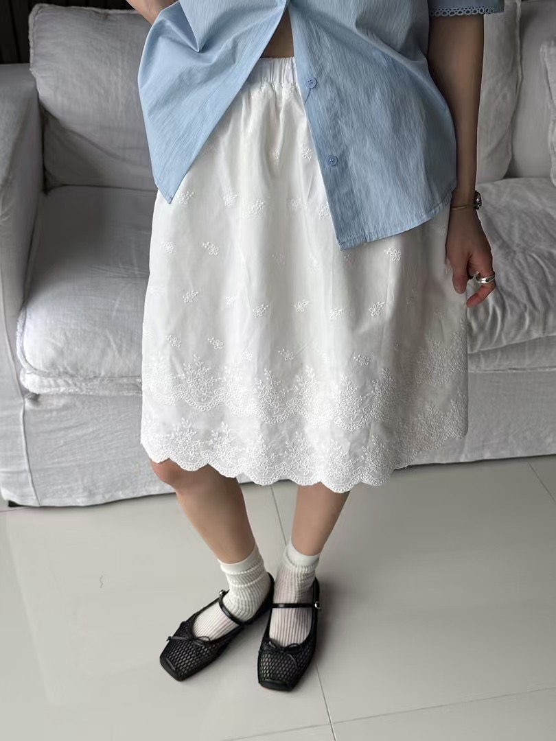 BABY PUSH-베이비푸시-T東大門代購女裝新品推薦半身裙中短裙刺繡BABY PUSH半身裙/中短裙