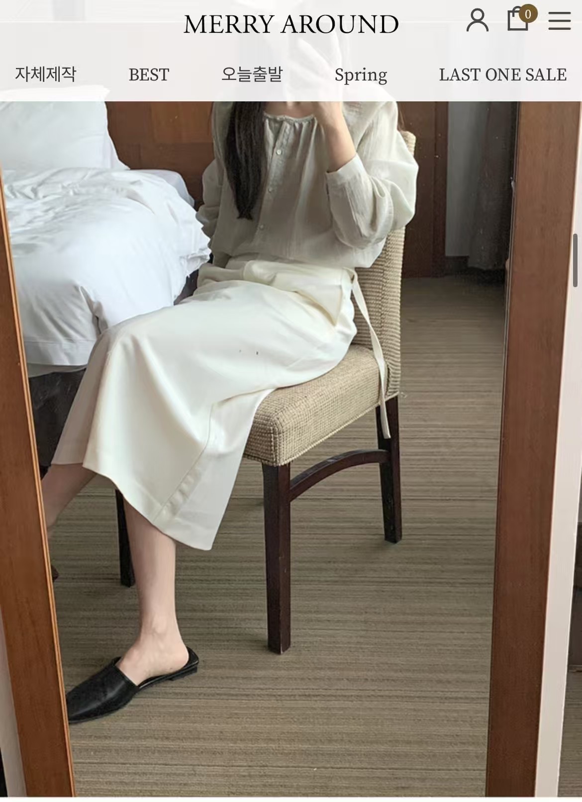 DE ONDO東大門代購女士新款時尚休閑人氣職業推薦長裙腰帶DE ONDO長裙