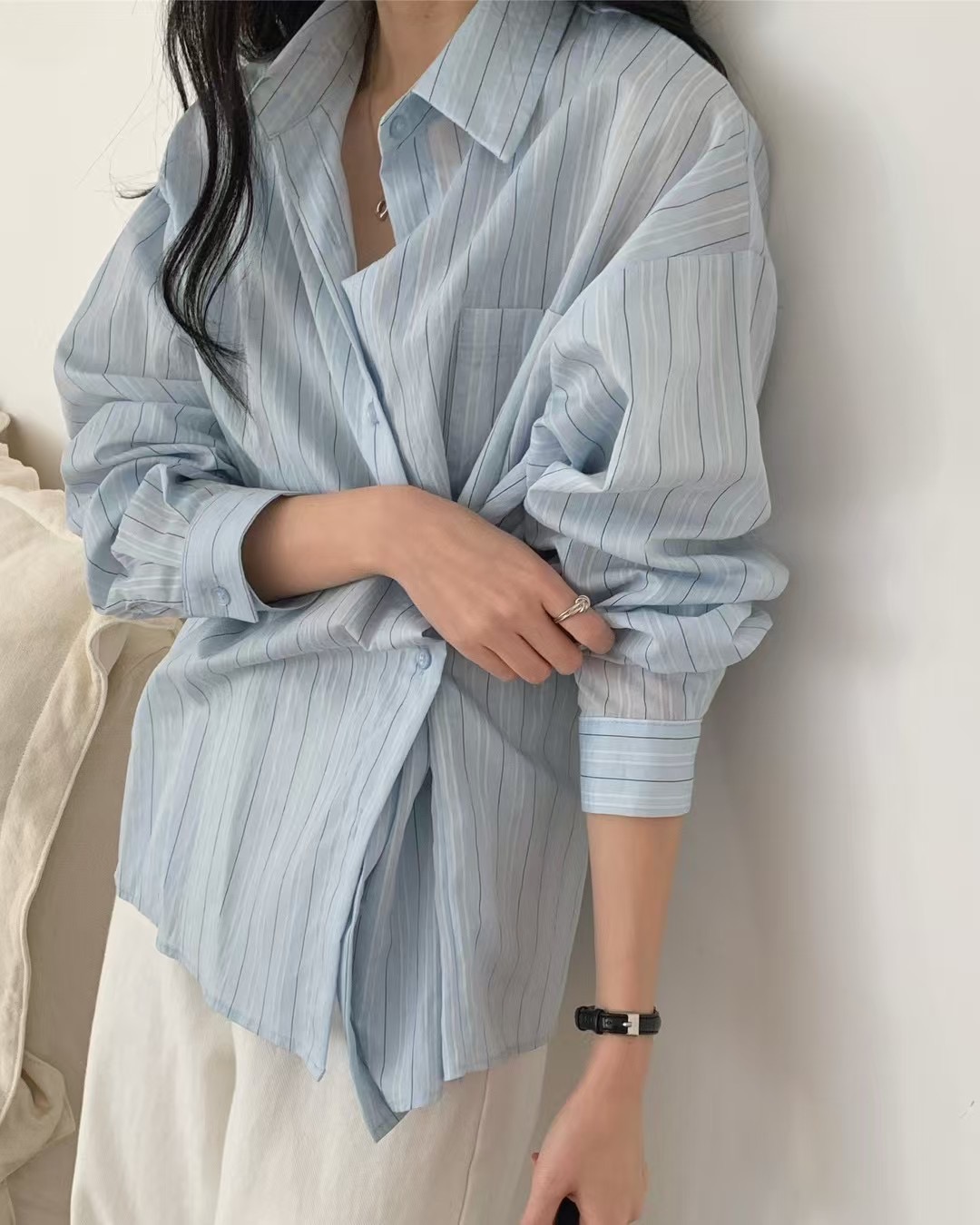JUNO東大門代購女裝新款職業推薦時尚休閑25春夏襯衫蕾絲衫JUNO襯衫/蕾絲衫圖色1