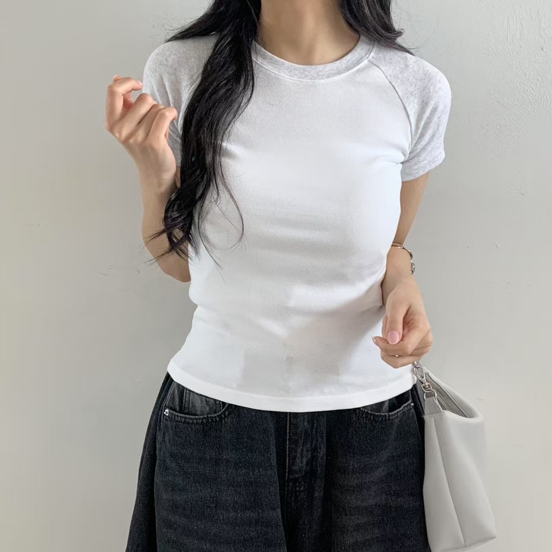 A BEL韓國直郵女士新款25春夏人氣職業休閑時尚真品推薦T恤A BELT恤