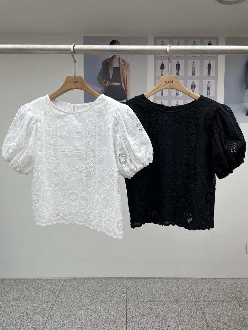 MADE-P直郵韓國代購㊣女裝新款推薦25春夏熱賣人氣襯衫蕾絲衫MADE-P襯衫/蕾絲衫
