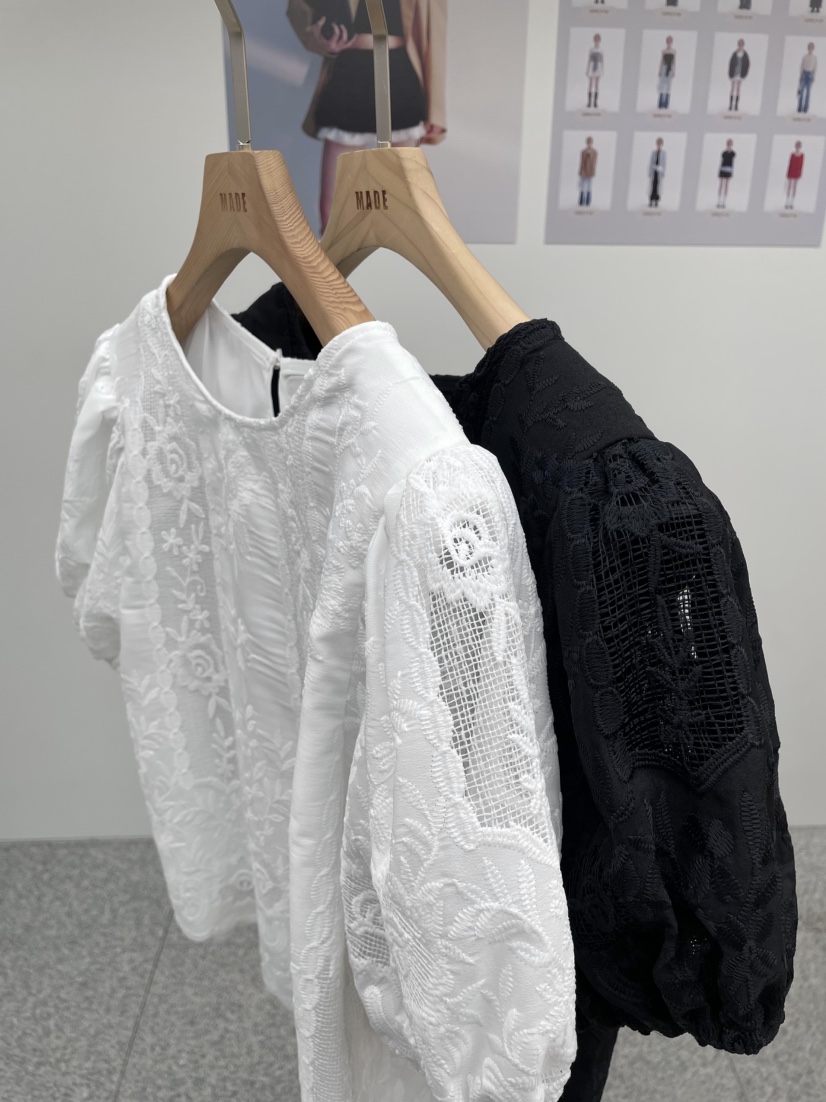 MADE-P直郵韓國代購㊣女裝新款推薦25春夏熱賣人氣襯衫蕾絲衫MADE-P襯衫/蕾絲衫