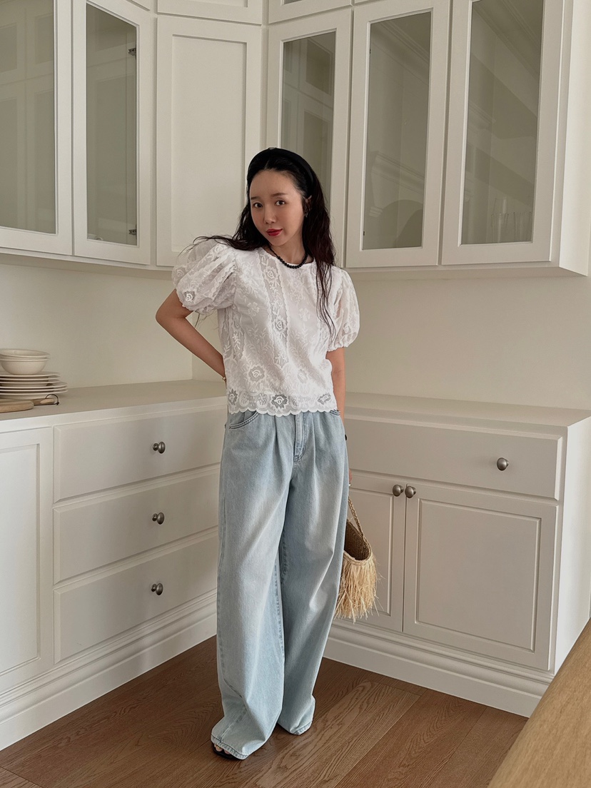 MADE-P直郵韓國代購㊣女裝新款推薦25春夏熱賣人氣襯衫蕾絲衫MADE-P襯衫/蕾絲衫