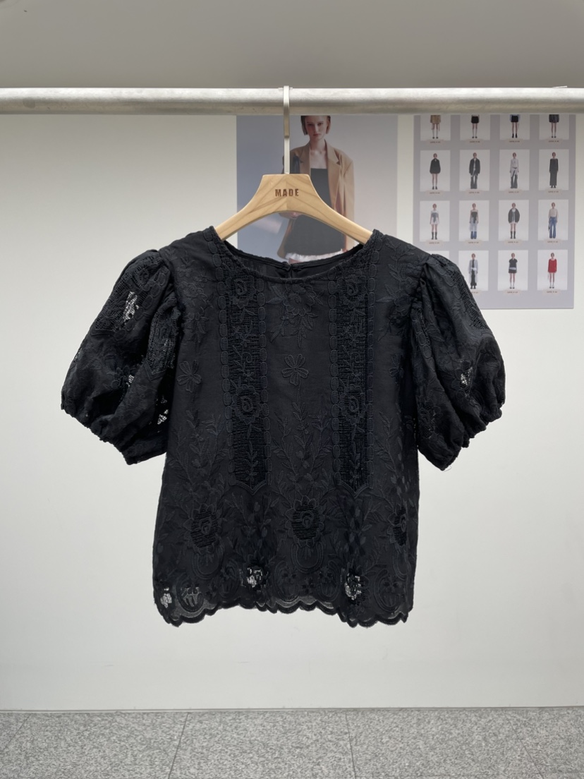 MADE-P直郵韓國代購㊣女裝新款推薦25春夏熱賣人氣襯衫蕾絲衫MADE-P襯衫/蕾絲衫