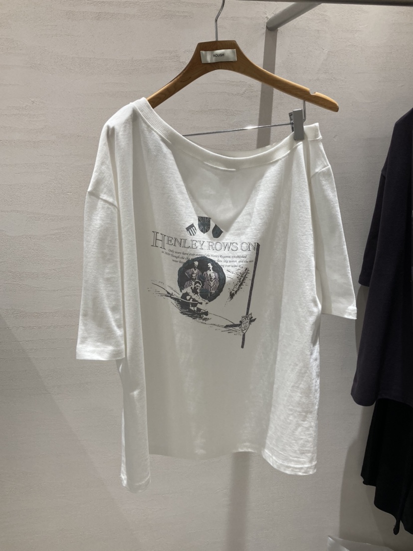 ROUGH直郵韓國代購㊣女裝新品25春夏推薦熱賣時尚人氣休閑T恤ROUGHT恤圖色2