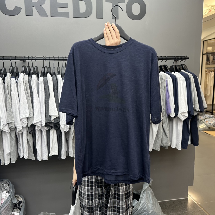 CREDITO直郵韓國代購㊣女裝新品時尚25春夏人氣休閑推薦T恤CREDITOT恤圖色2