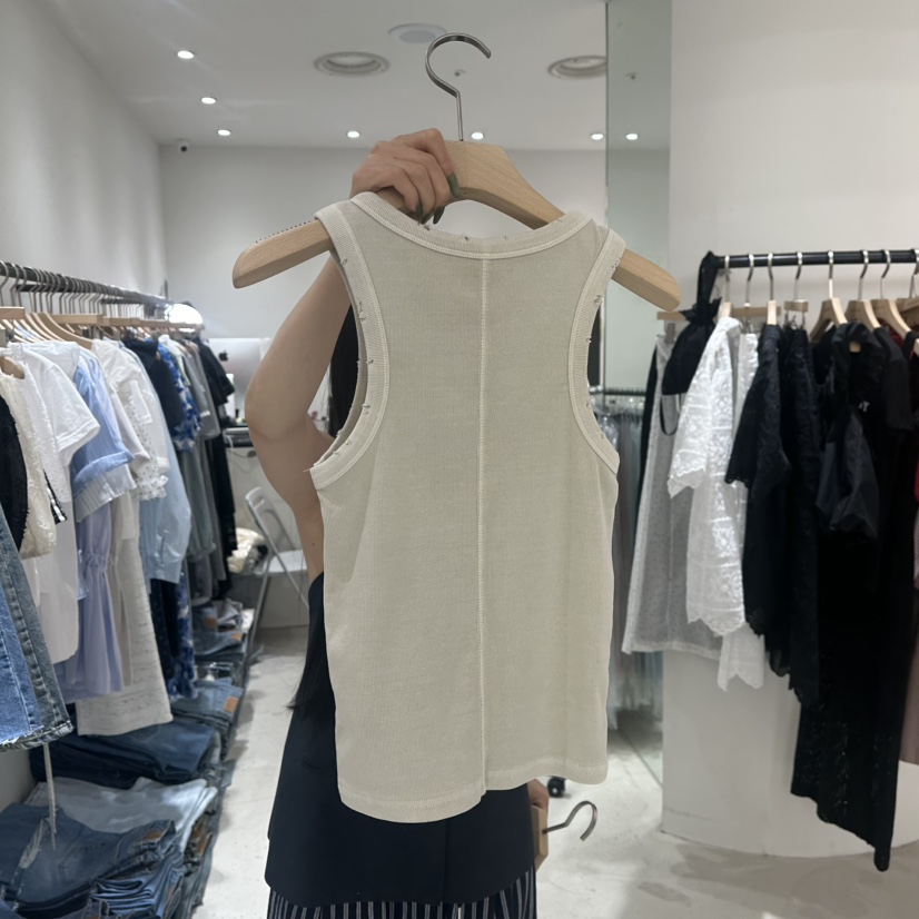 BAGUETTE韓國直郵㊣女裝新款25春夏時尚推薦人氣吊帶背心復古BAGUETTE吊帶/背心