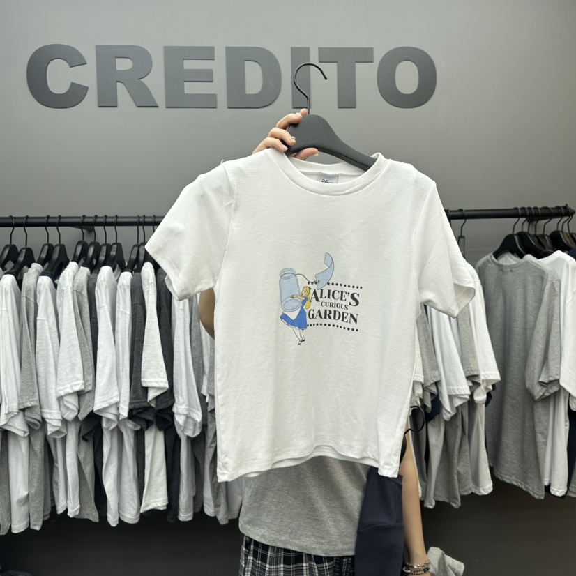 CREDITO直郵韓國代購㊣女裝新款熱賣推薦休閑人氣時尚25春夏T恤CREDITOT恤