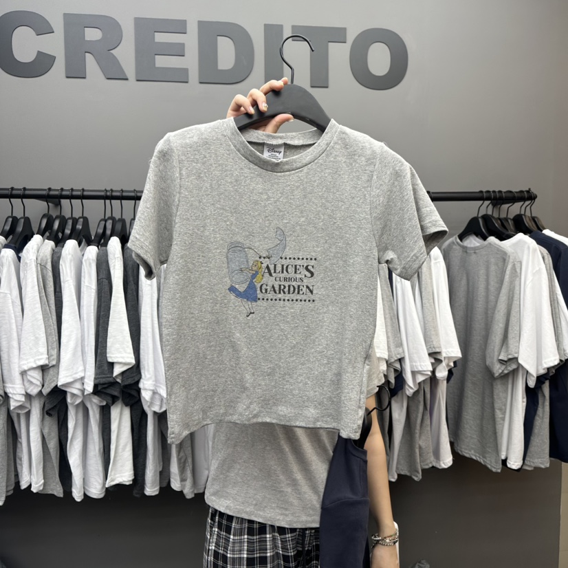 CREDITO直郵韓國代購㊣女裝新款熱賣推薦休閑人氣時尚25春夏T恤CREDITOT恤圖色3