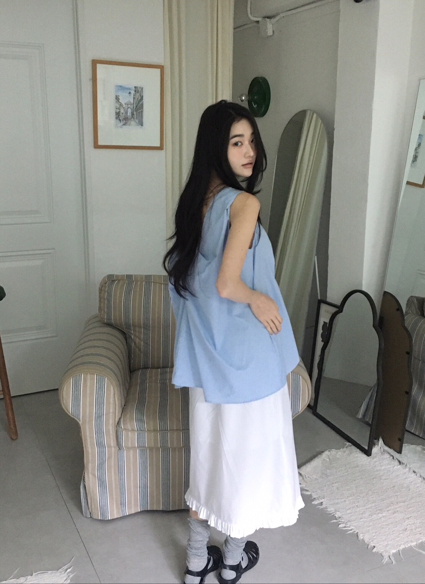 ORDINARYA東大門直郵女裝新款休閑真品推薦25春夏熱賣吊帶背心ROESMMOSS吊帶/背心