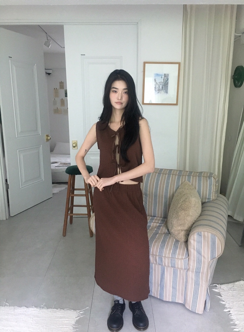 ORDINARYA東大門代購女裝新品時尚職業25春夏人氣休閑真品長裙ROESMMOSS長裙