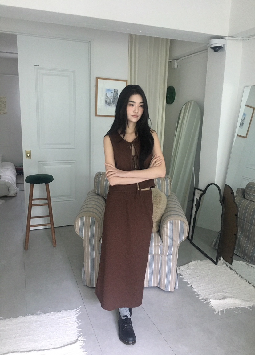 ORDINARYA東大門代購女裝新品時尚職業25春夏人氣休閑真品長裙ROESMMOSS長裙