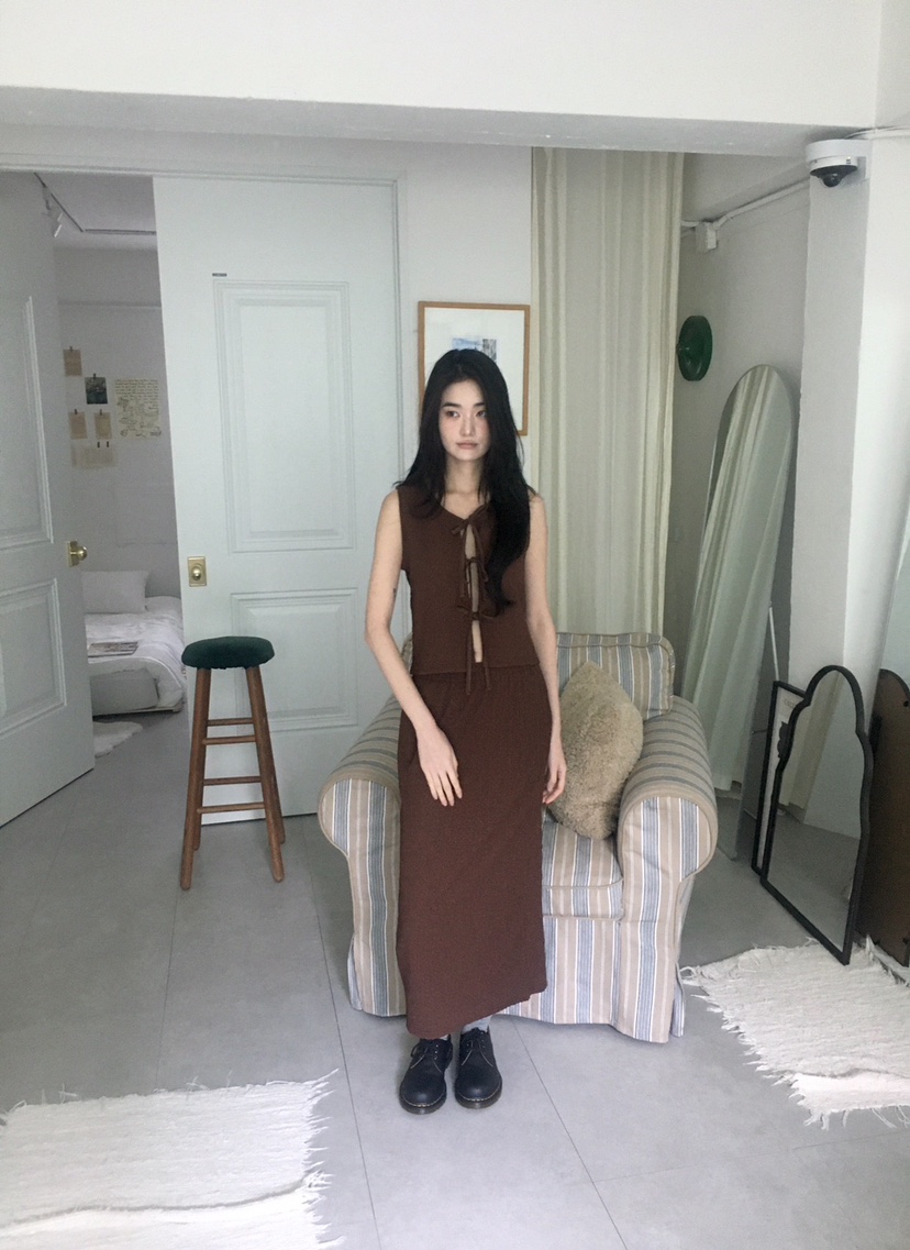 ORDINARYA東大門代購女裝新品時尚職業25春夏人氣休閑真品長裙ROESMMOSS長裙