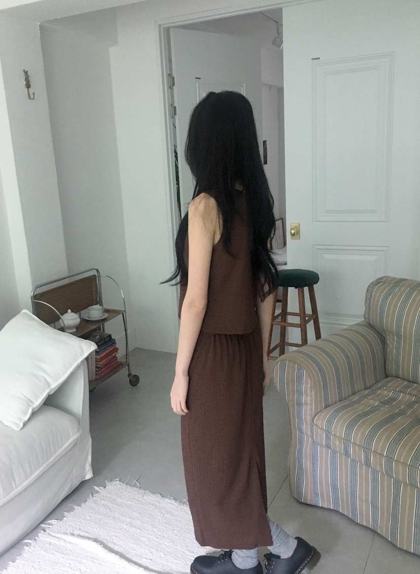 ORDINARYA東大門代購女裝新品時尚職業25春夏人氣休閑真品長裙ROESMMOSS長裙