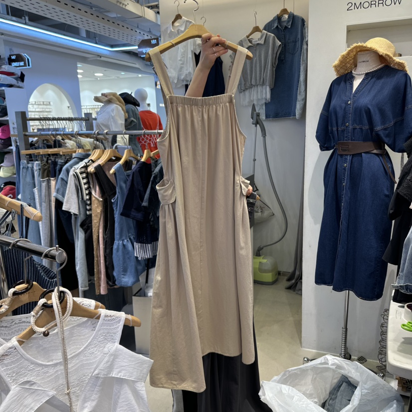 2MORROW韓國代購女裝新款休閑真品25春夏推薦熱賣連衣裙褶皺2MORROW連衣裙