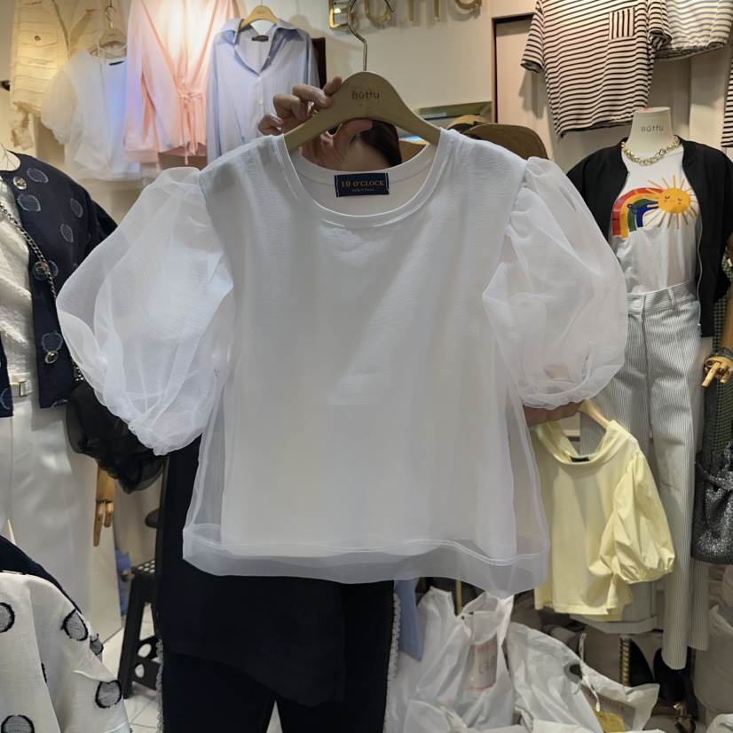BUTTU韓國直郵女裝新款職業真品25春夏熱賣人氣襯衫蕾絲衫透明10 O CLOCK/Buttu襯衫/蕾絲衫圖色2