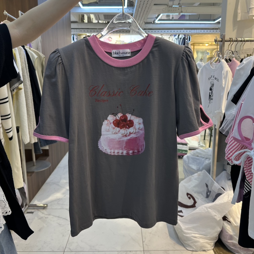 BLUE BANANA韓國代購女士新款時尚熱賣休閑人氣職業25春夏T恤BLUE BANANAT恤圖色2