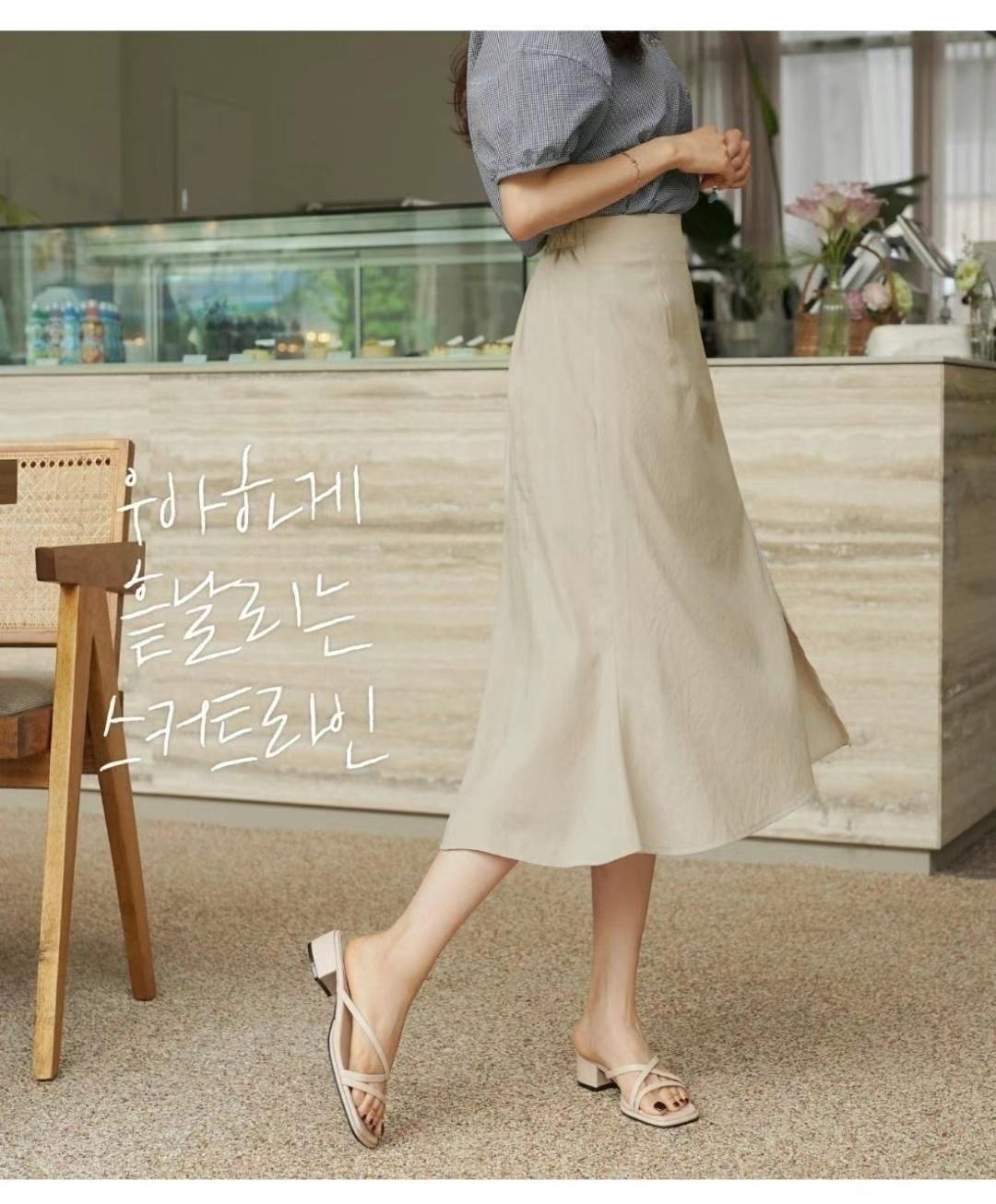 OLIVIA韓國直郵㊣東大門實拍女裝新款時尚推薦熱賣25春夏長裙OLIVIA長裙