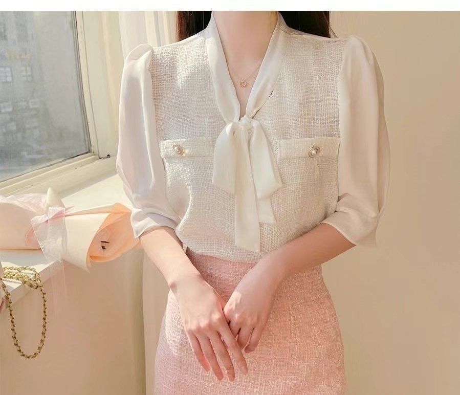 OLIVIA韓國直郵㊣東大門實拍女裝新品時尚熱賣襯衫蕾絲衫花呢OLIVIA襯衫/蕾絲衫