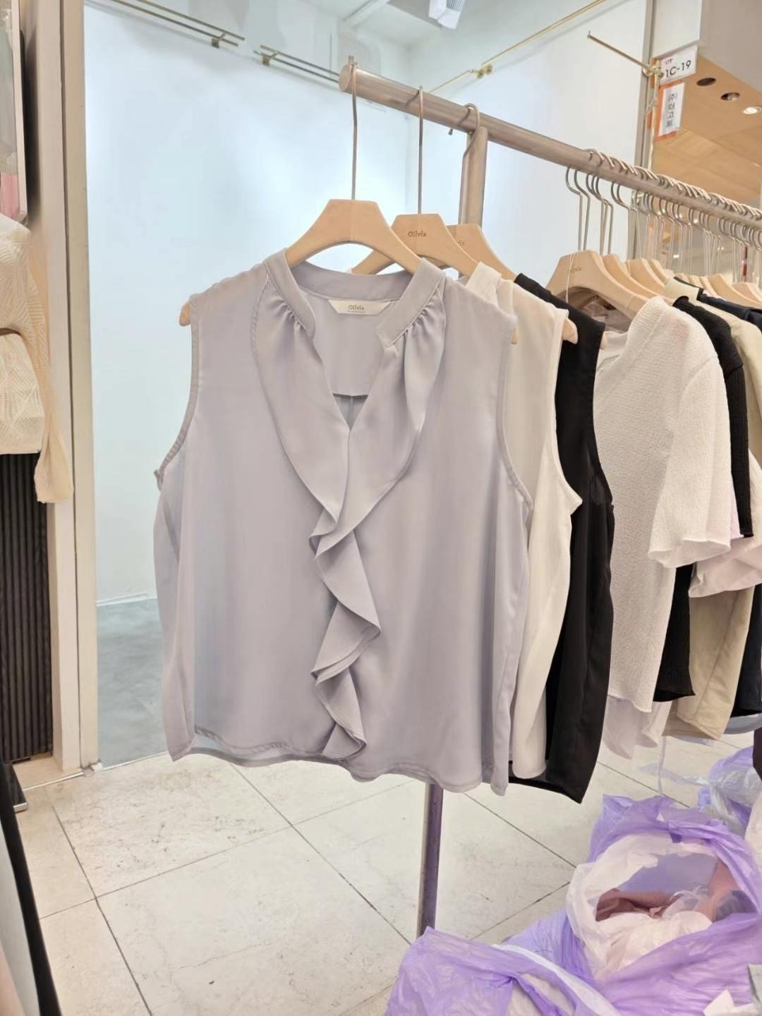 OLIVIA韓國直郵㊣女裝新款熱賣休閑推薦25春夏人氣吊帶背心OLIVIA吊帶/背心