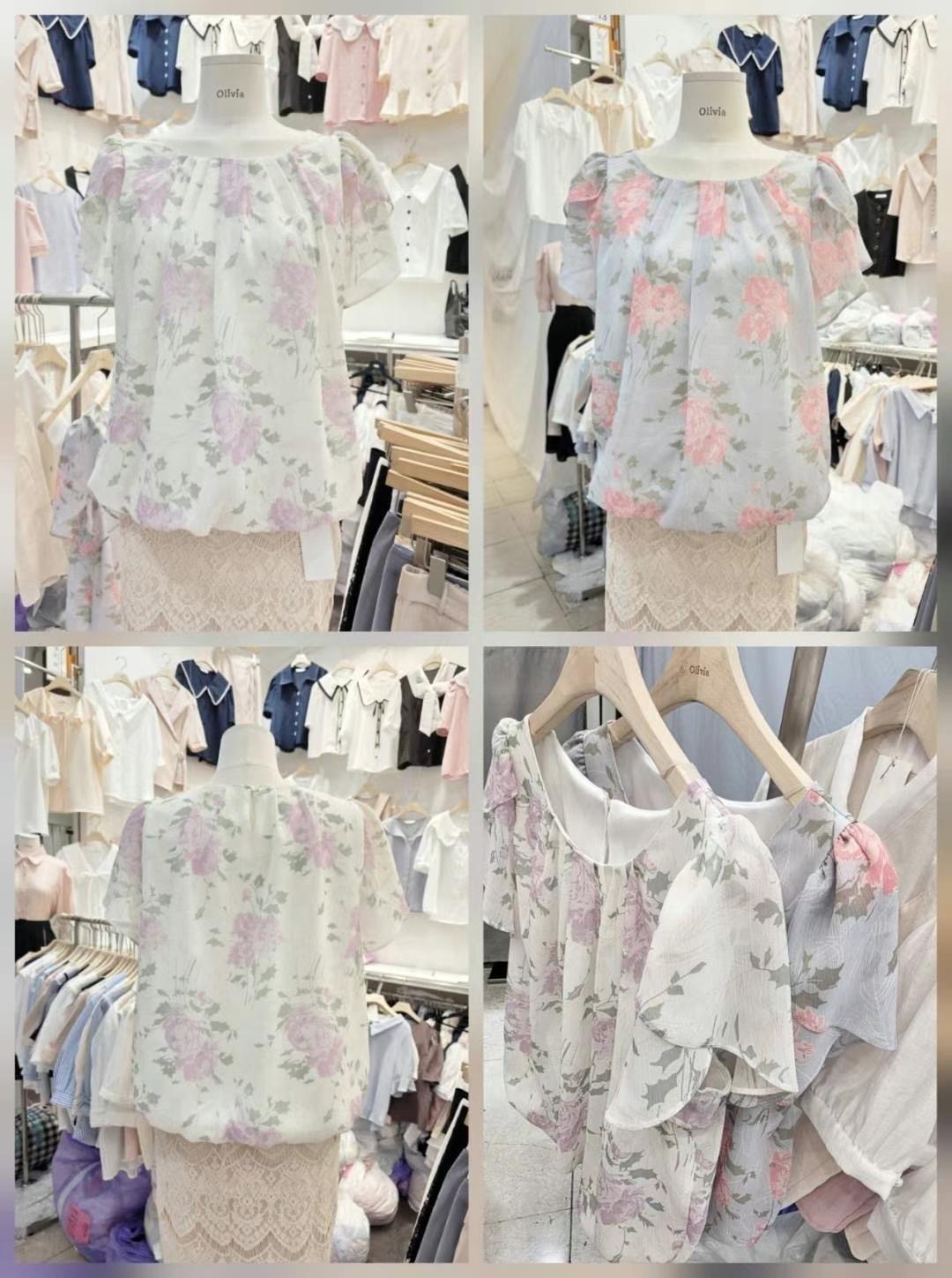 OLIVIA韓國直郵㊣東大門實拍女裝新品推薦時尚熱賣襯衫蕾絲衫OLIVIA襯衫/蕾絲衫