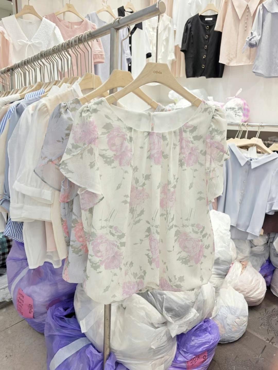 OLIVIA韓國直郵㊣東大門實拍女裝新品推薦時尚熱賣襯衫蕾絲衫OLIVIA襯衫/蕾絲衫