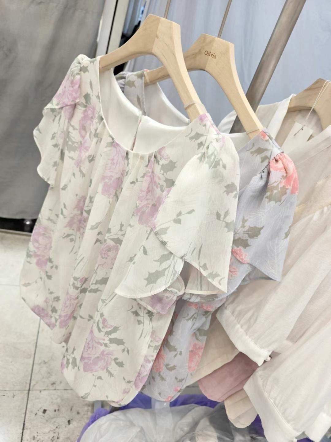 OLIVIA韓國直郵㊣東大門實拍女裝新品推薦時尚熱賣襯衫蕾絲衫OLIVIA襯衫/蕾絲衫