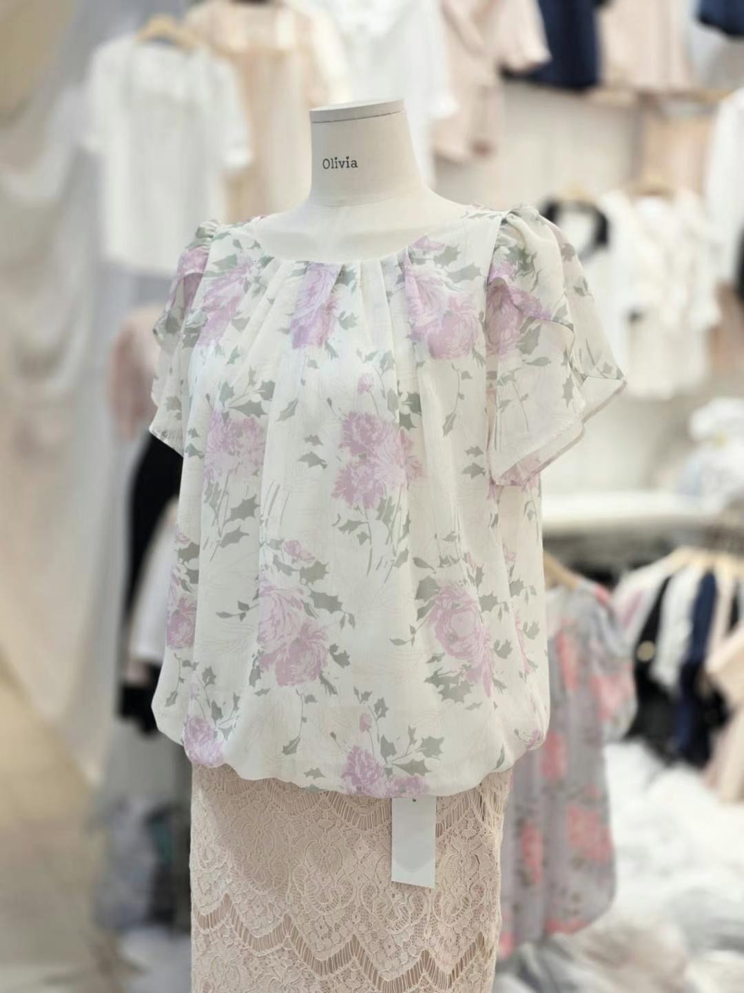 OLIVIA韓國直郵㊣東大門實拍女裝新品推薦時尚熱賣襯衫蕾絲衫OLIVIA襯衫/蕾絲衫圖色2