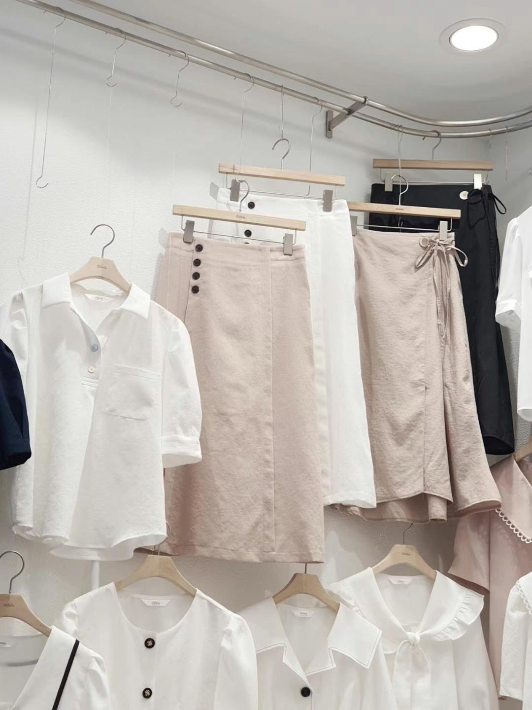 OLIVIA韓國㊣直郵東大門代購女裝新品時尚休閑25春夏熱賣長裙OLIVIA長裙