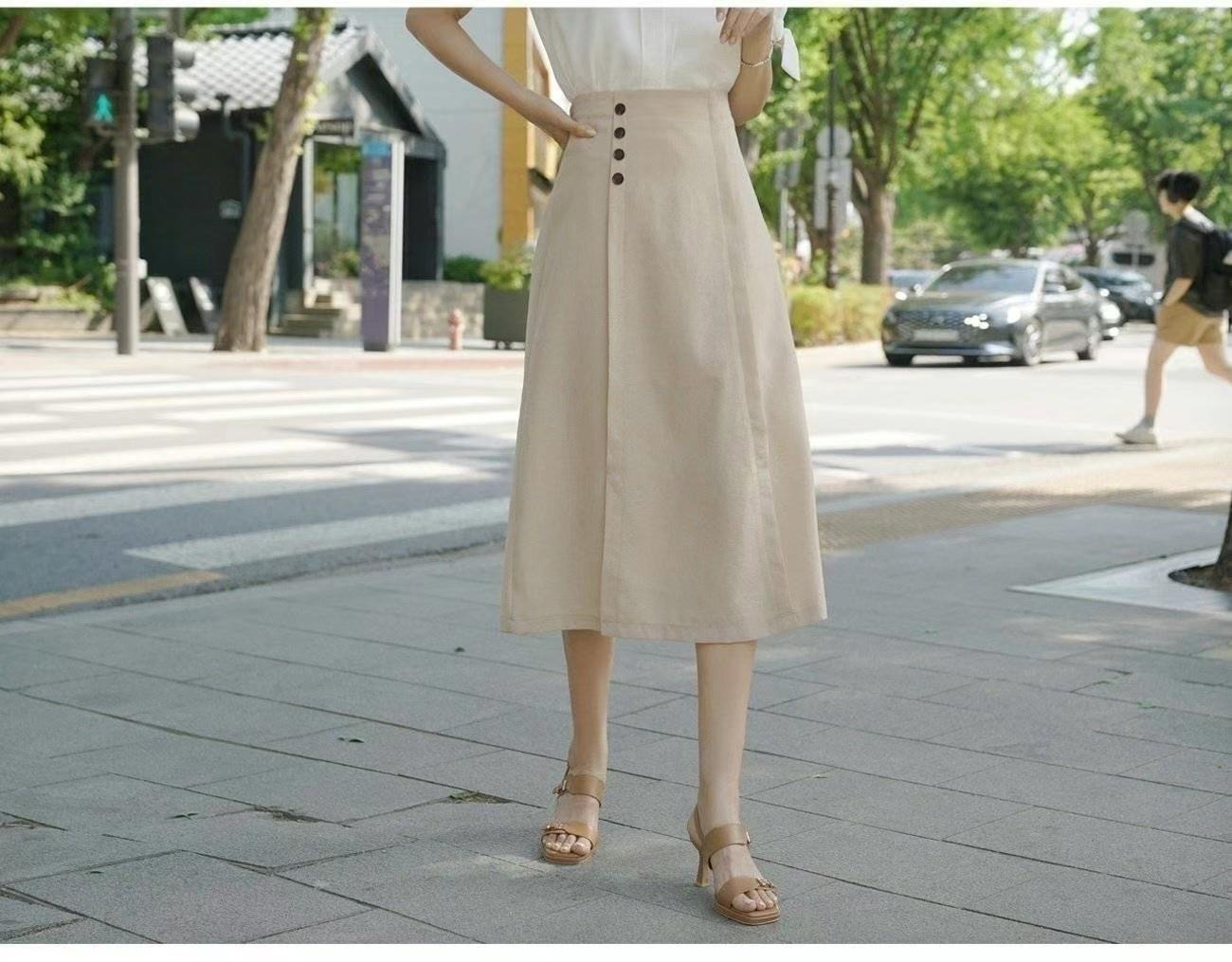 OLIVIA韓國㊣直郵東大門代購女裝新品時尚休閑25春夏熱賣長裙OLIVIA長裙圖色2