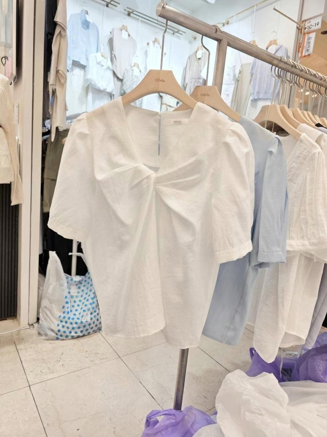 OLIVIA韓國直郵㊣女裝新品熱賣時尚推薦人氣25春夏襯衫蕾絲衫OLIVIA襯衫/蕾絲衫