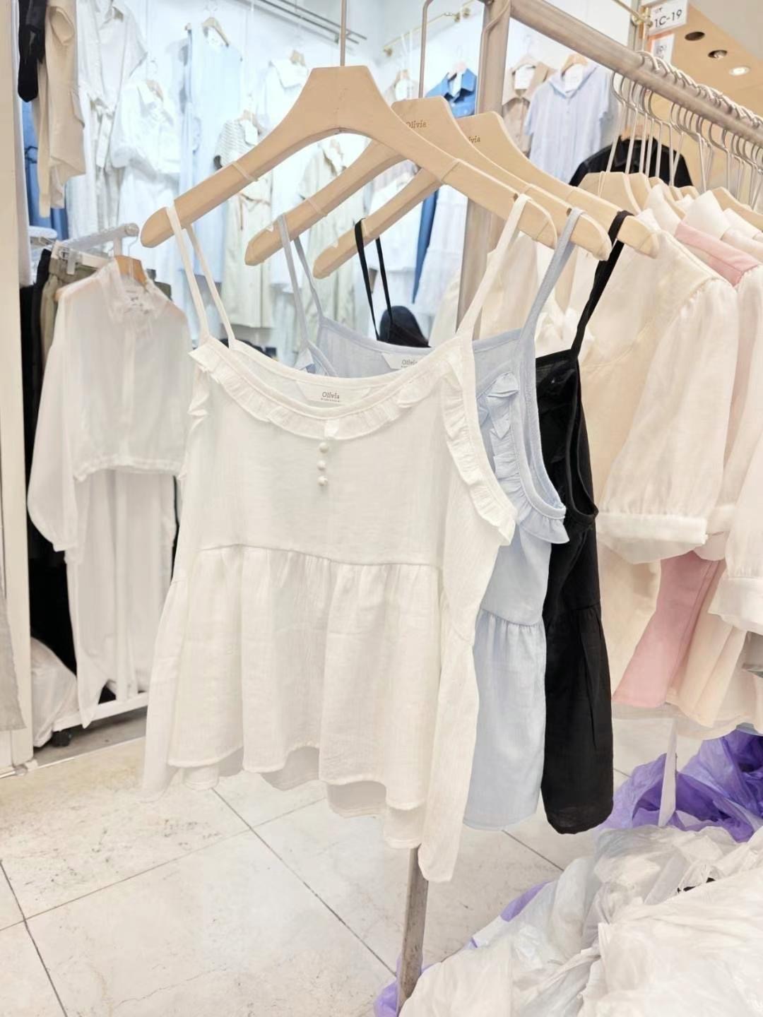 OLIVIA韓國㊣直郵東大門代購女裝新款推薦25春夏熱賣吊帶背心OLIVIA吊帶/背心