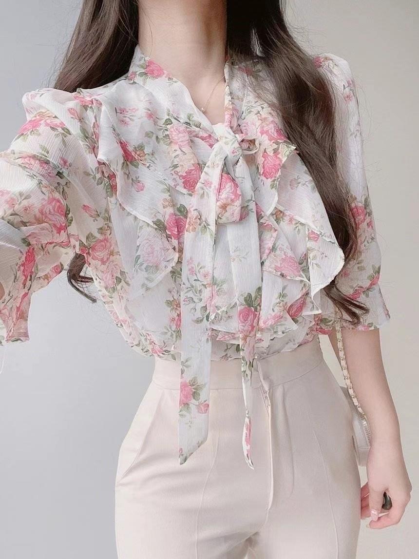 OLIVIA韓國㊣直郵東大門代購女裝新款25春夏人氣襯衫蕾絲衫OLIVIA襯衫/蕾絲衫