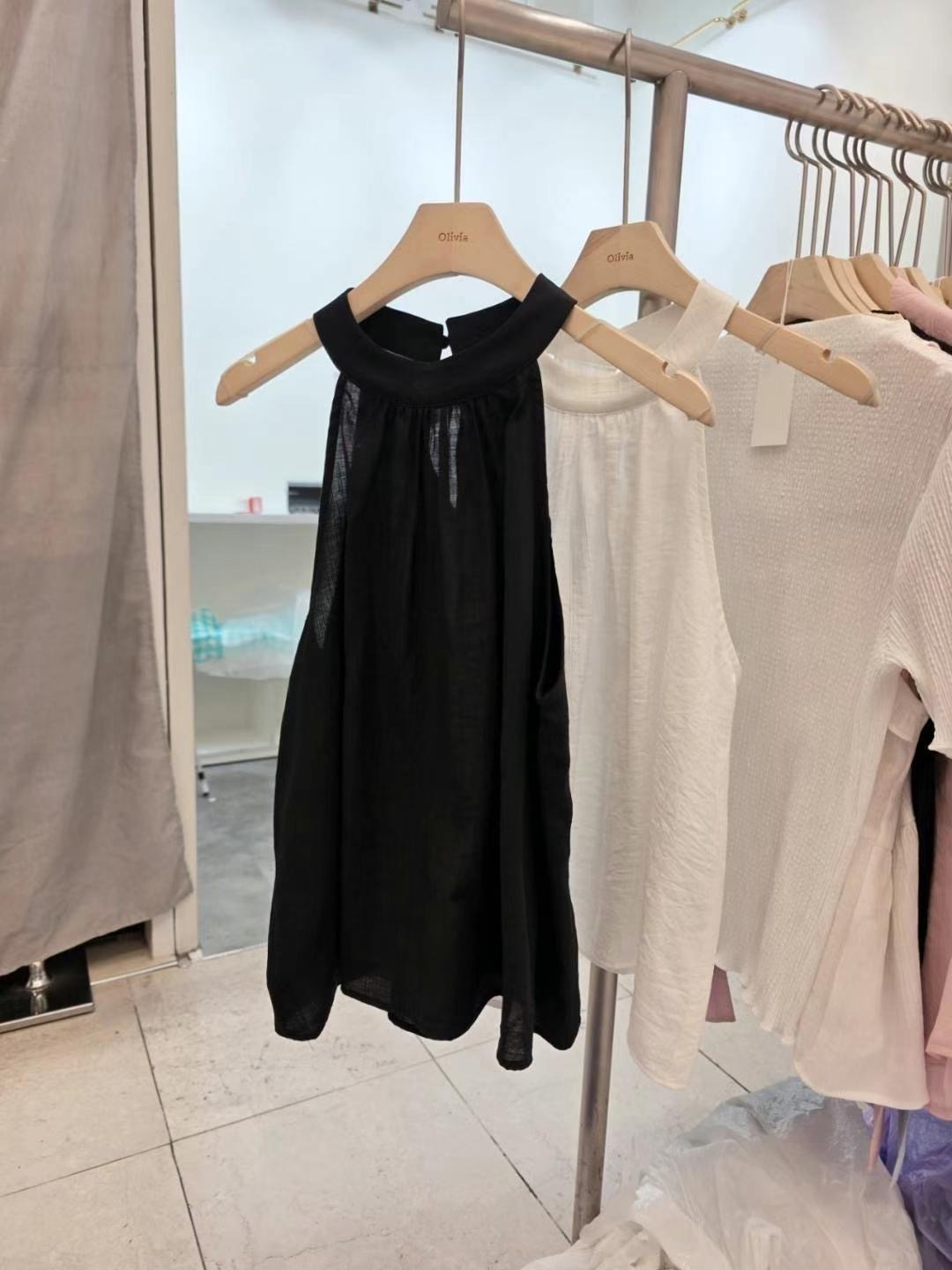 OLIVIA韓國直郵㊣女裝新款時尚人氣熱賣休閑推薦25春夏吊帶背心OLIVIA吊帶/背心