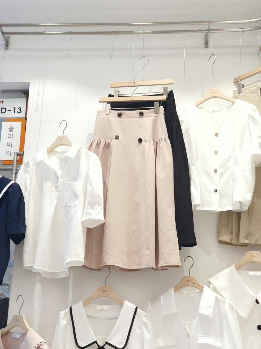OLIVIA韓國直郵㊣女裝新品25春夏休閑時尚人氣推薦熱賣長裙OLIVIA長裙