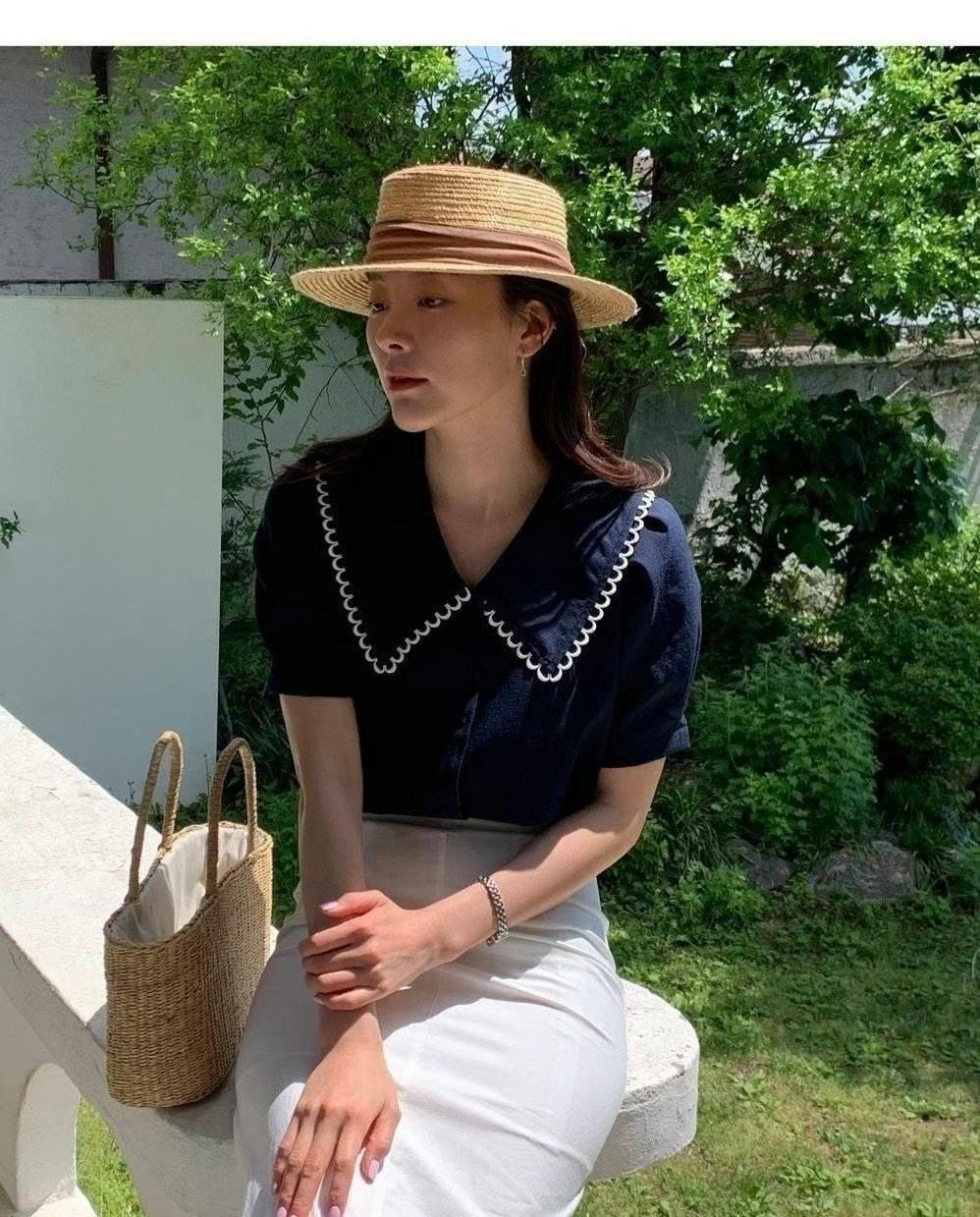 OLIVIA韓國㊣直郵東大門代購女裝新款時尚人氣推薦襯衫蕾絲衫OLIVIA襯衫/蕾絲衫