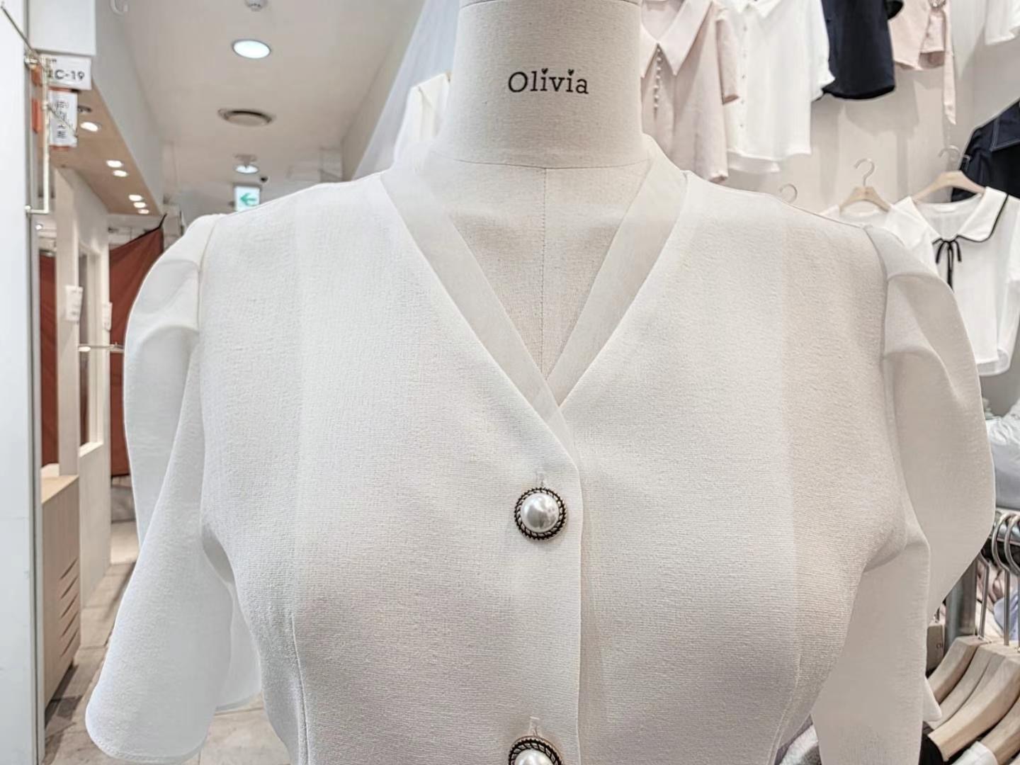OLIVIA韓國直郵㊣東大門實拍女裝新品人氣休閑時尚襯衫蕾絲衫OLIVIA襯衫/蕾絲衫