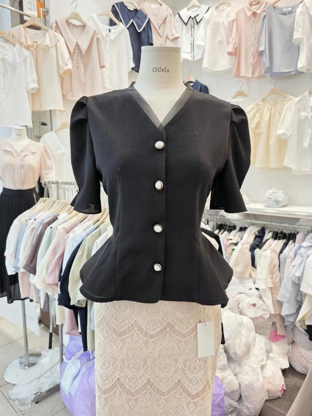 OLIVIA韓國直郵㊣東大門實拍女裝新品人氣休閑時尚襯衫蕾絲衫OLIVIA襯衫/蕾絲衫圖色3
