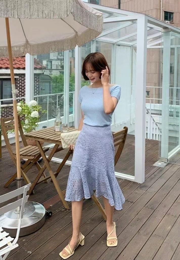 OLIVIA韓國直郵㊣女裝新品時尚人氣休閑25春夏半身裙中短裙OLIVIA半身裙/中短裙