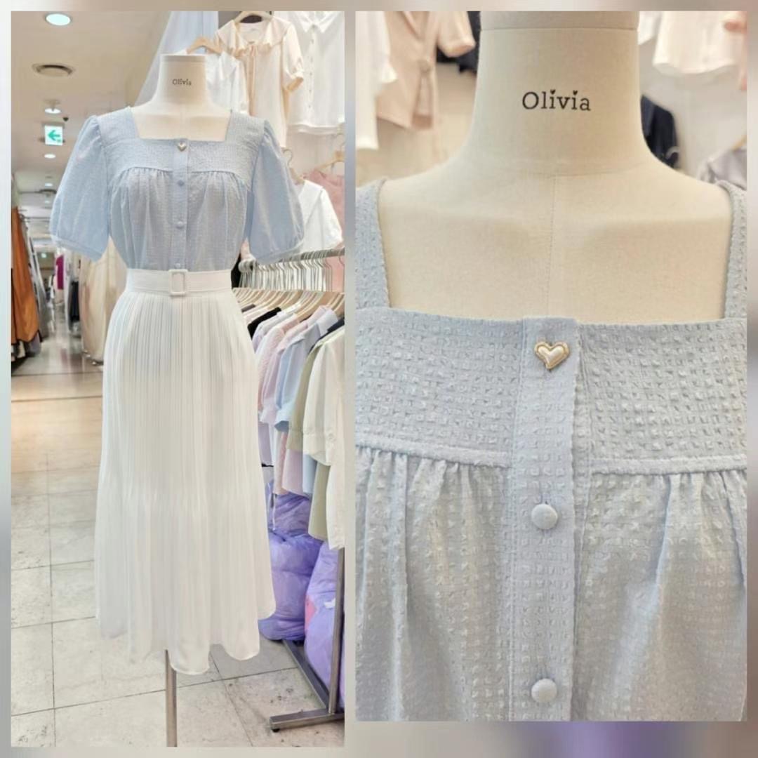 OLIVIA韓國直郵㊣東大門實拍女裝新品推薦熱賣時尚襯衫蕾絲衫OLIVIA襯衫/蕾絲衫