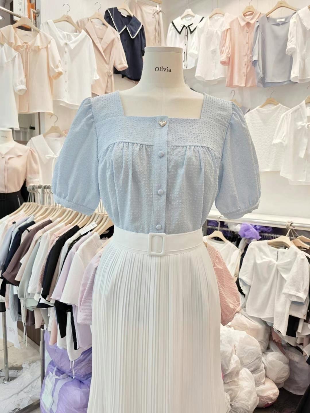 OLIVIA韓國直郵㊣東大門實拍女裝新品推薦熱賣時尚襯衫蕾絲衫OLIVIA襯衫/蕾絲衫圖色3