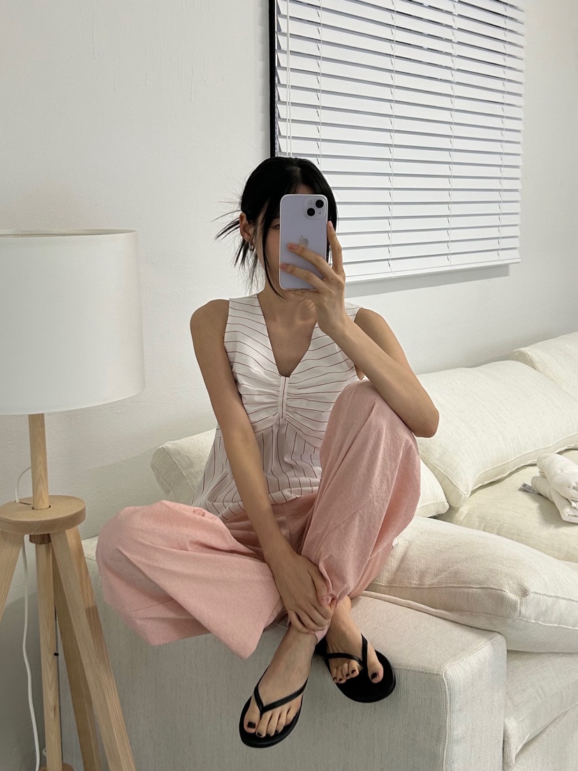 ME MO韓國㊣直郵東大門代購女裝新品時尚休閑25春夏吊帶背心ME MO吊帶/背心