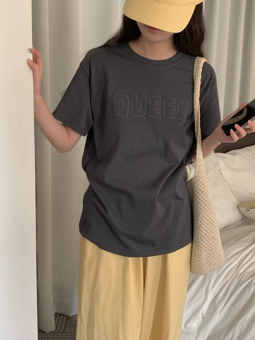 OBE韓國直郵㊣女裝新品推薦熱賣時尚25春夏人氣休閑T恤OBET恤圖色3