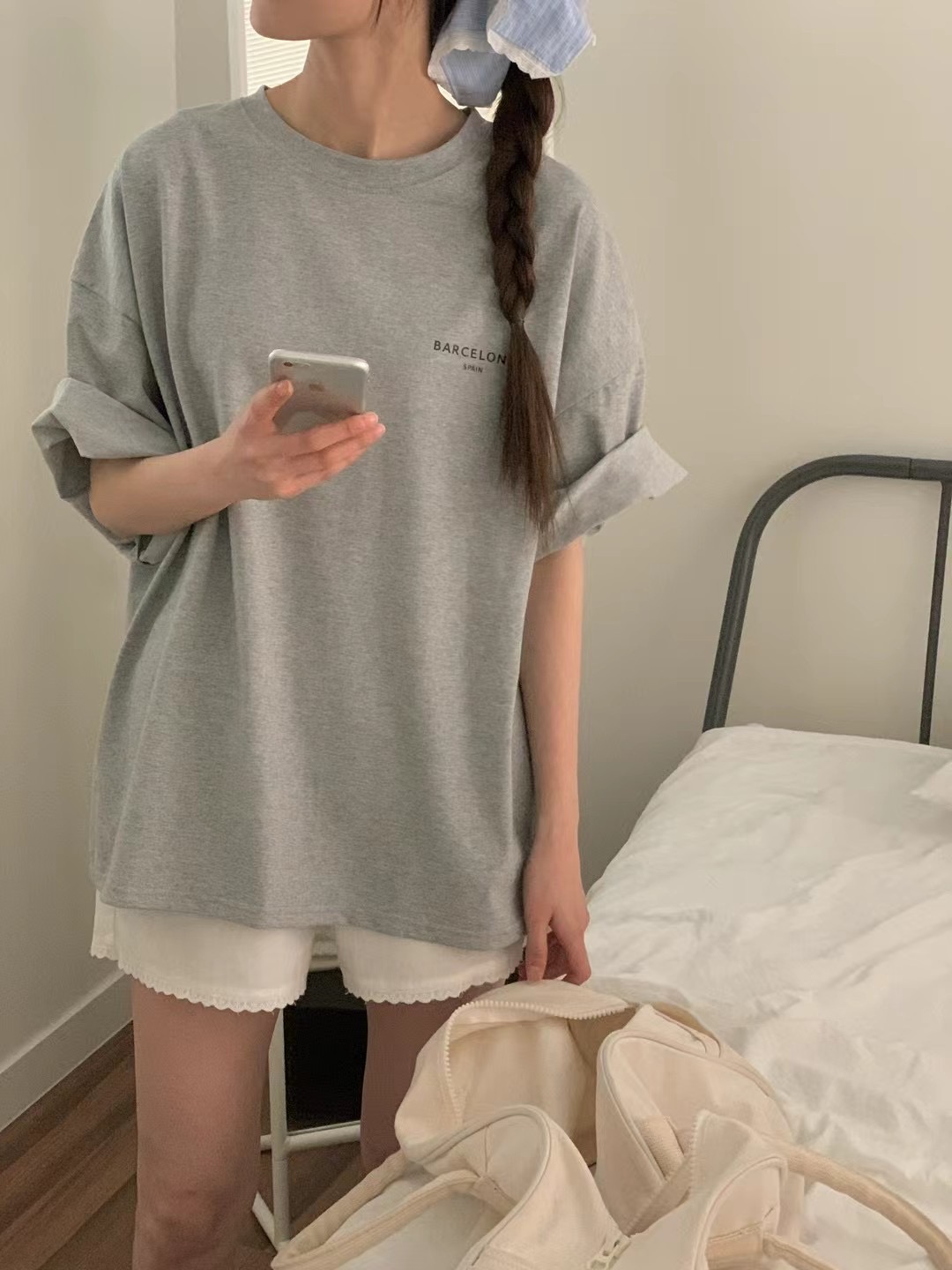 OBE直郵韓國代購㊣女裝新款時尚熱賣推薦25春夏人氣休閑T恤OBET恤圖色2