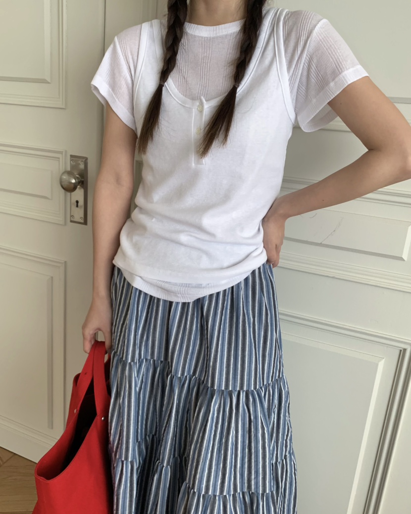 PEBBLE韓國直郵㊣女裝新款熱賣人氣25春夏時尚推薦吊帶背心PEBBLE/LAYER吊帶/背心