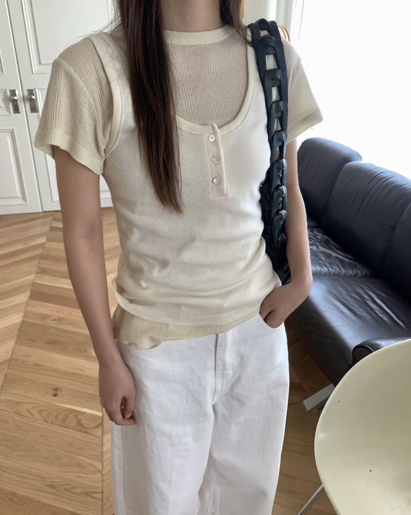 PEBBLE韓國直郵㊣女裝新款熱賣人氣25春夏時尚推薦吊帶背心PEBBLE/LAYER吊帶/背心