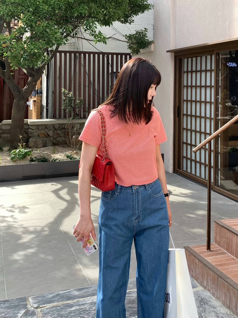 COURGETTE直郵韓國代購㊣女裝新款25春夏時尚休閑人氣熱賣T恤COURGETTET恤