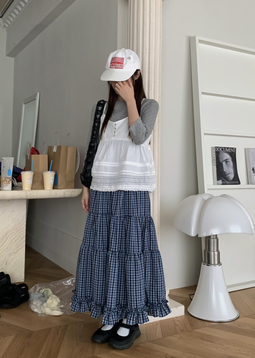 PEBBLE韓國㊣直郵東大門代購女裝新品熱賣人氣時尚推薦長裙PEBBLE/LAYER長裙